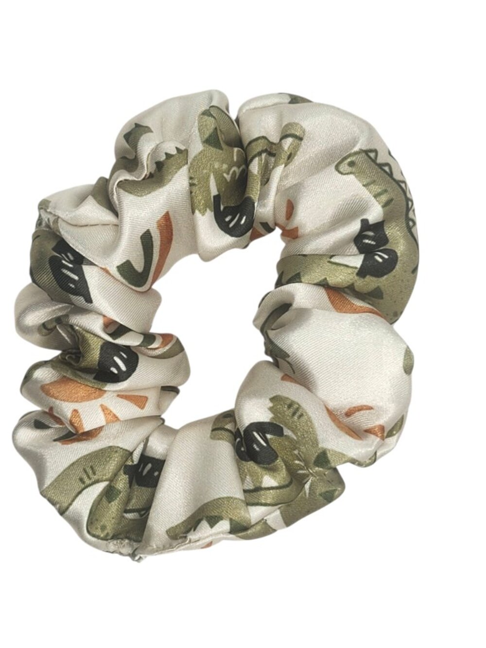 Satin Hair Scrunchie Alligator Print